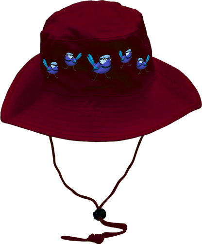 Blue Wren Wide Brim Hat