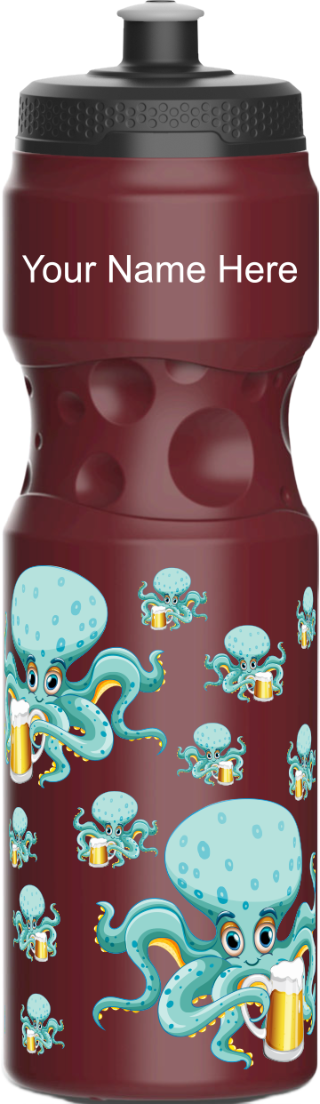 Octopus with beer Water Bottles
