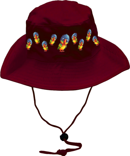 Rainbow Lorikeet  Wide Brim Hat