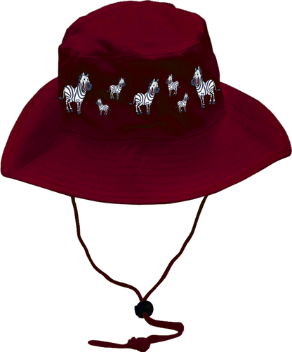 Ziva Zebra Wide Brim Hat