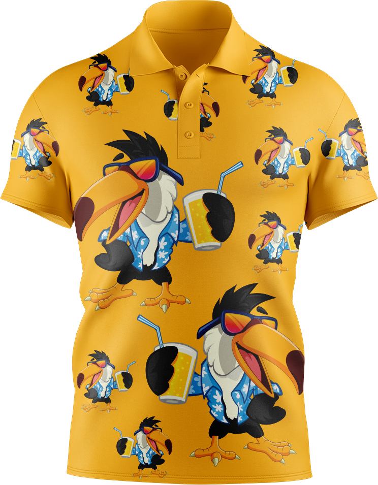 Trendy Toucan Men's Short Sleeve Polo