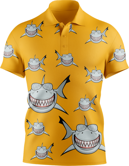 Snazzy Shark Men's Short Sleeve Polo