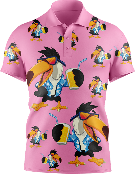 Trendy Toucan Men's Short Sleeve Polo Clearance