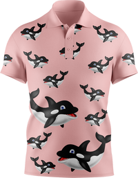 Orca Whale Men's Short Sleeve Polo 2