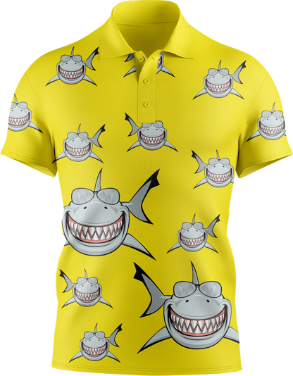 Snazzy Shark Men's Short Sleeve Polo