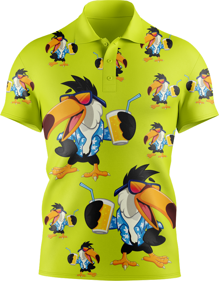 Trendy Toucan Men's Short Sleeve Polo