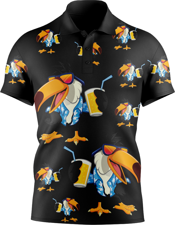 Trendy Toucan Men's Short Sleeve Polo