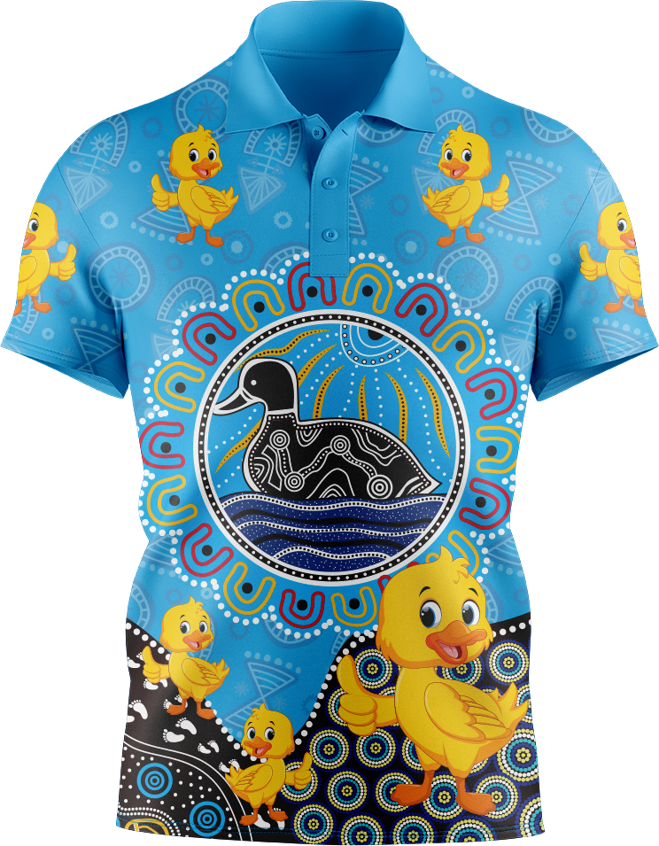 Quack Duck Indigenous Design Men's Short Sleeve Polo