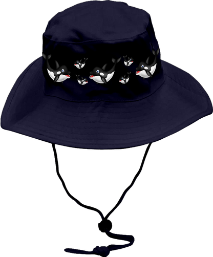 Orca Whale Wide Brim Hat