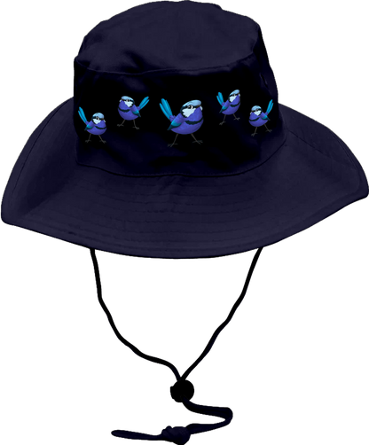 Blue Wren Wide Brim Hat