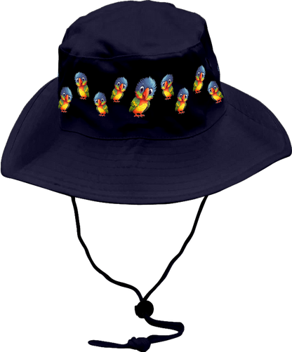 Rainbow Lorikeet  Wide Brim Hat