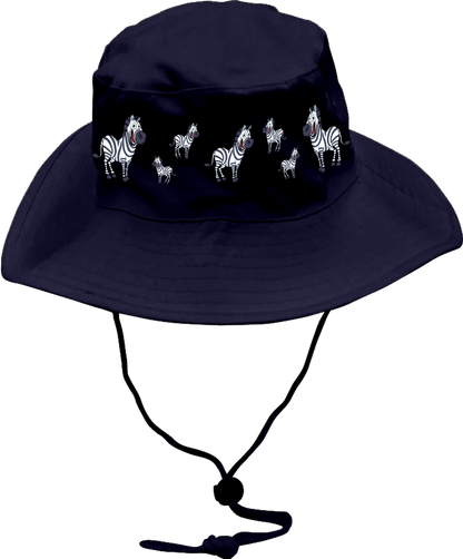 Ziva Zebra Wide Brim Hat