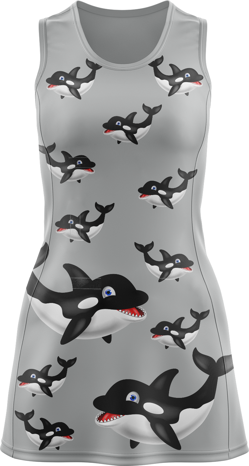 Orca Whale Ladies Mini Dress