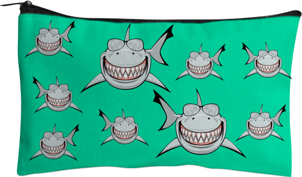 Snazzy Shark Jumbo Pencil Case