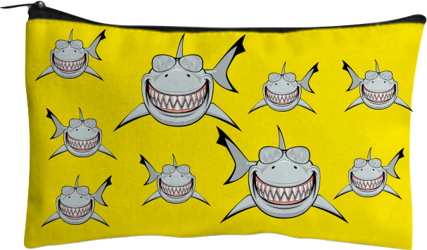 Snazzy Shark Jumbo Pencil Case