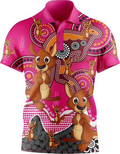 Kanga Indigenous Design Men's Short Sleeve Polo