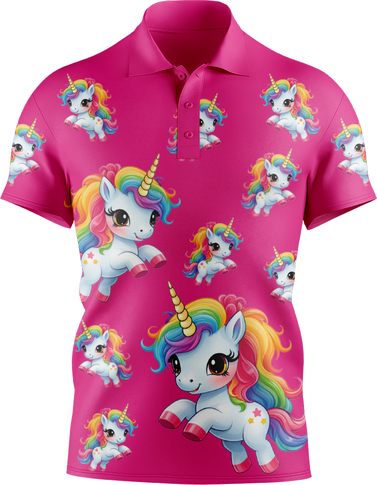 Upsy Unicorn Men's Short Sleeve Polo