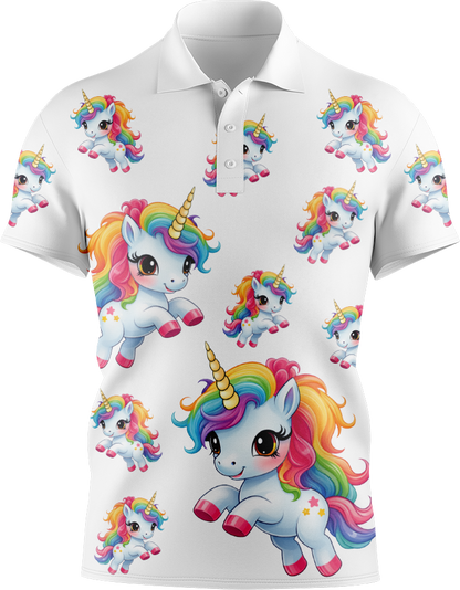 Upsy Unicorn Men's Short Sleeve Polo