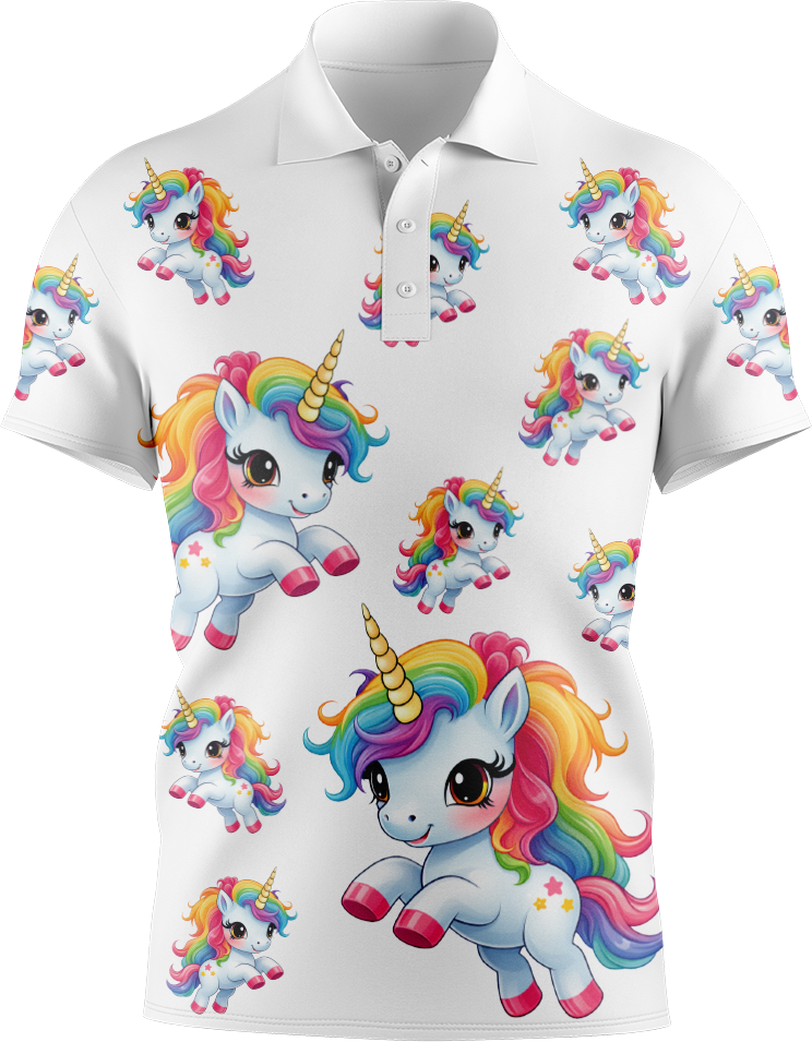 Upsy Unicorn Men's Short Sleeve Polo