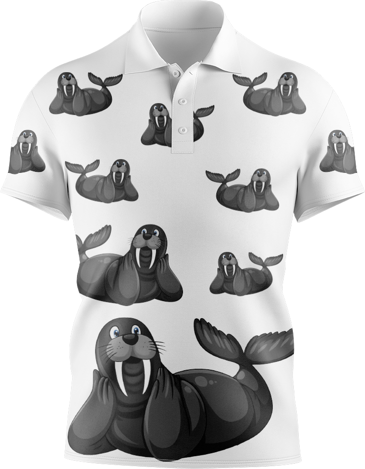 Sassy SeaLion Men's Short Sleeve Polo