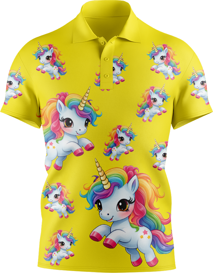Upsy Unicorn Men's Short Sleeve Polo