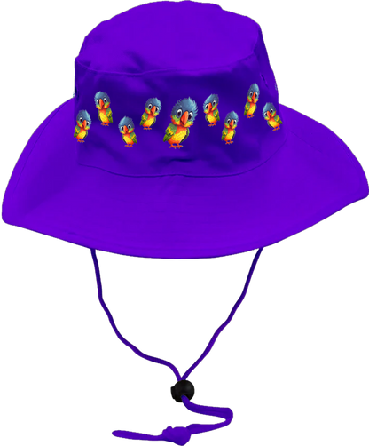 Rainbow Lorikeet  Wide Brim Hat