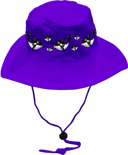 Orca Whale Wide Brim Hat