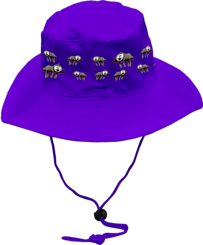 Snoozy Sloths Wide Brim Hat