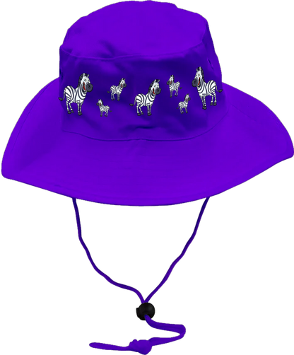 Ziva Zebra Wide Brim Hat