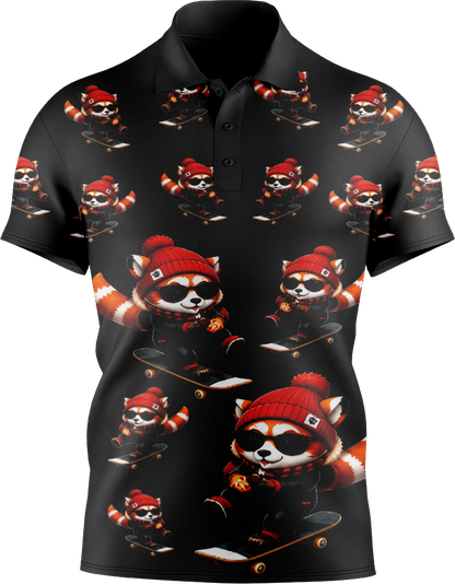 Red Panda Men's Short Sleeve Polo