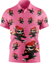 Red Panda Men's Short Sleeve Polo 3