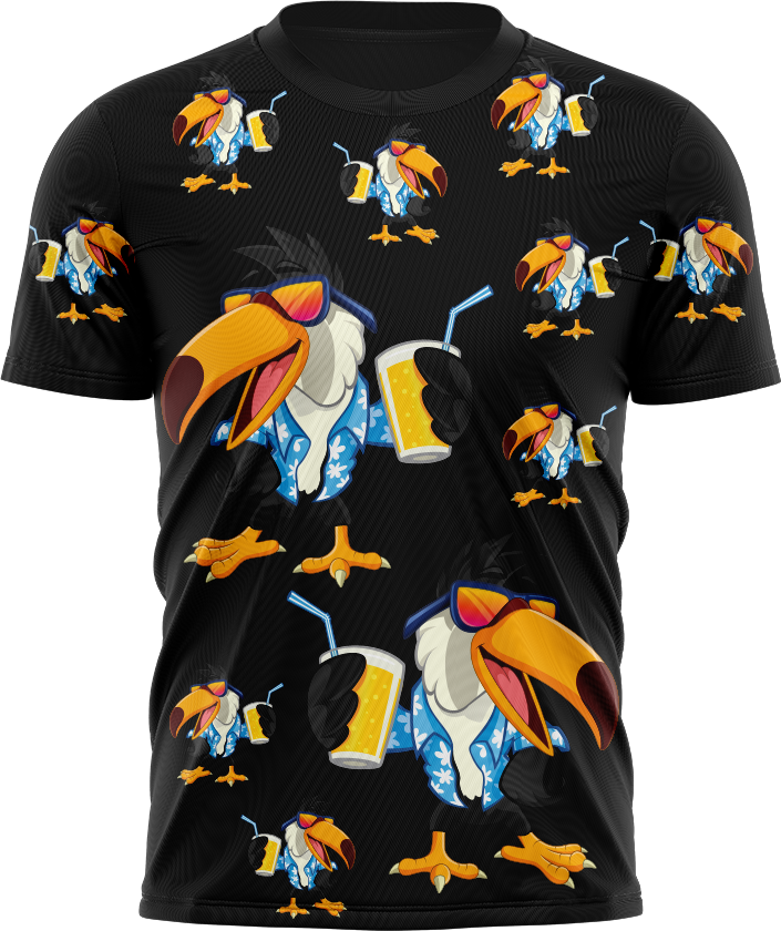KIDS' ROUND NECK T-SHIRT TOUCAN PLAY