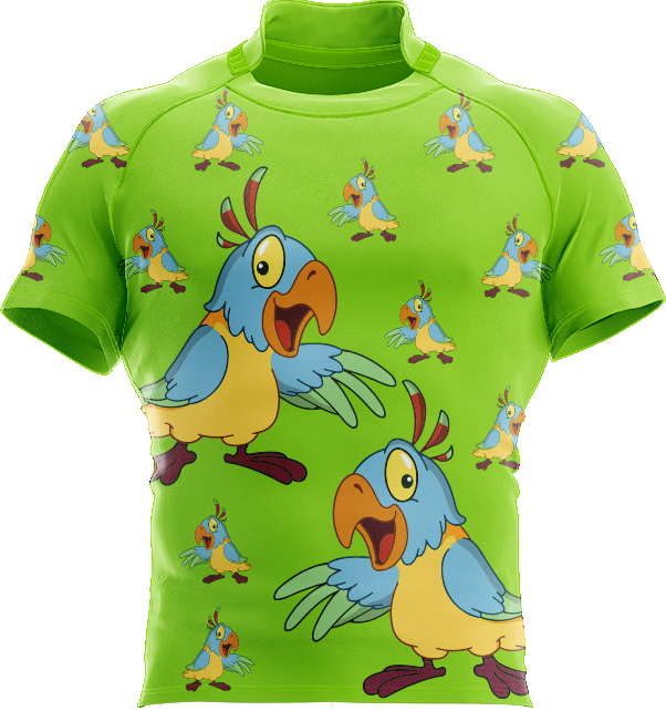 Psycho Parrot Rugby Jersey โ fungear.com.au