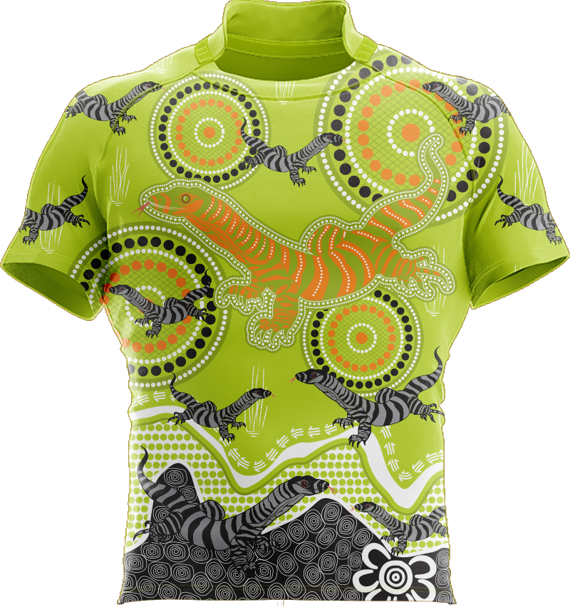 Indigenous Goanna Rugby Shirts