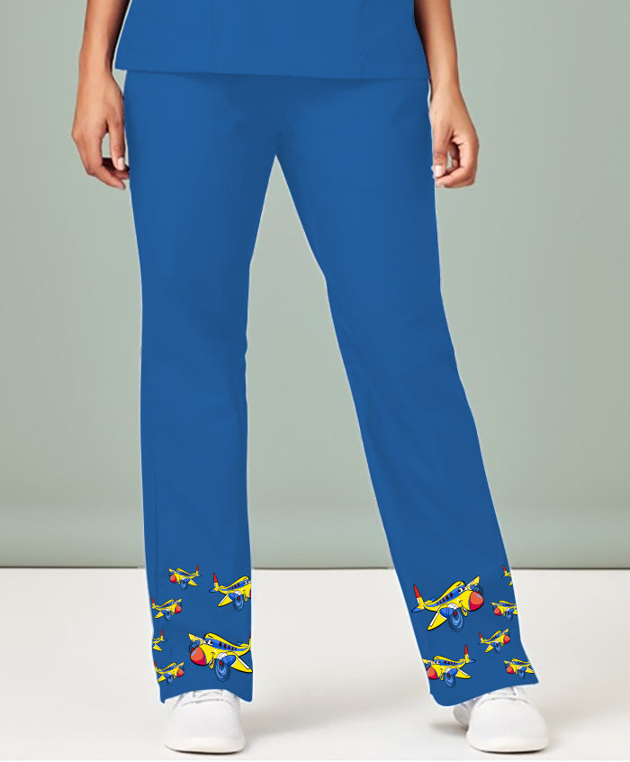 Jet Plane Scrub Pant