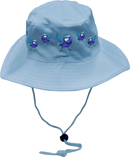 Blue Wren Wide Brim Hat