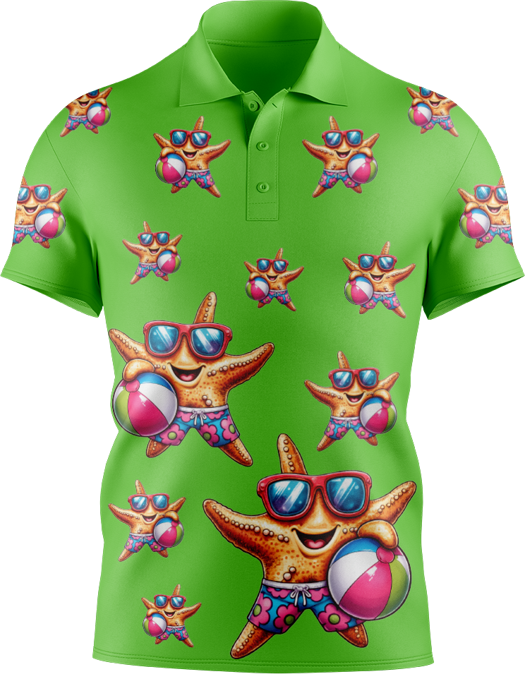 Star Fish Men's Short Sleeve Polo