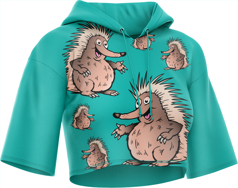 Spunky Echidna Crop hoodies