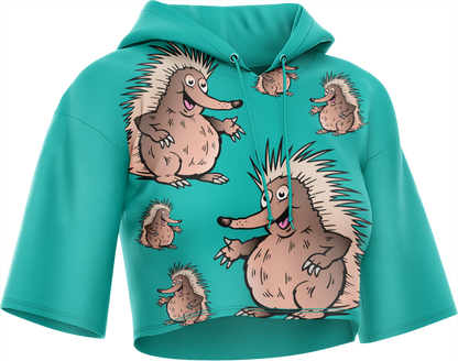 Spunky Echidna Crop hoodies