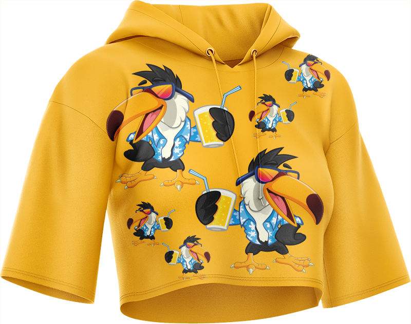 Trendy Toucan Crop hoodies