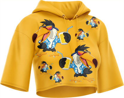 Trendy Toucan Crop hoodies
