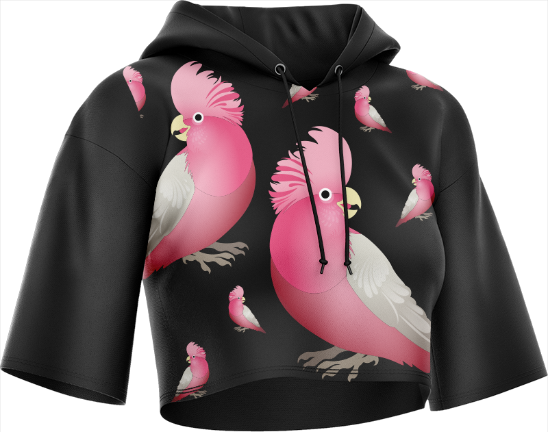 Glama Galah Crop hoodies