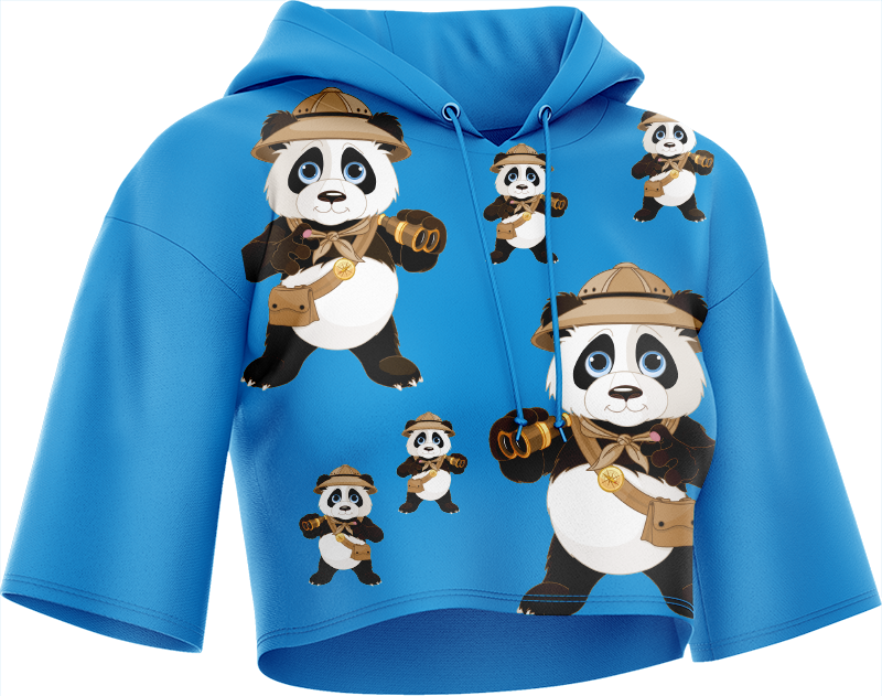 Explorer Panda Crop hoodies