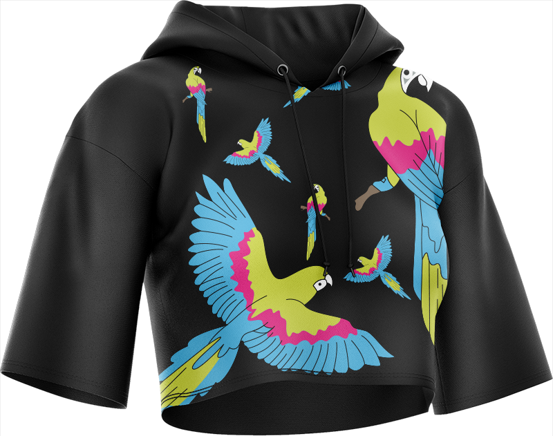 Majestic Macaw Crop hoodies