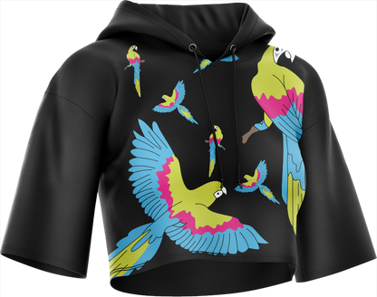 Majestic Macaw Crop hoodies