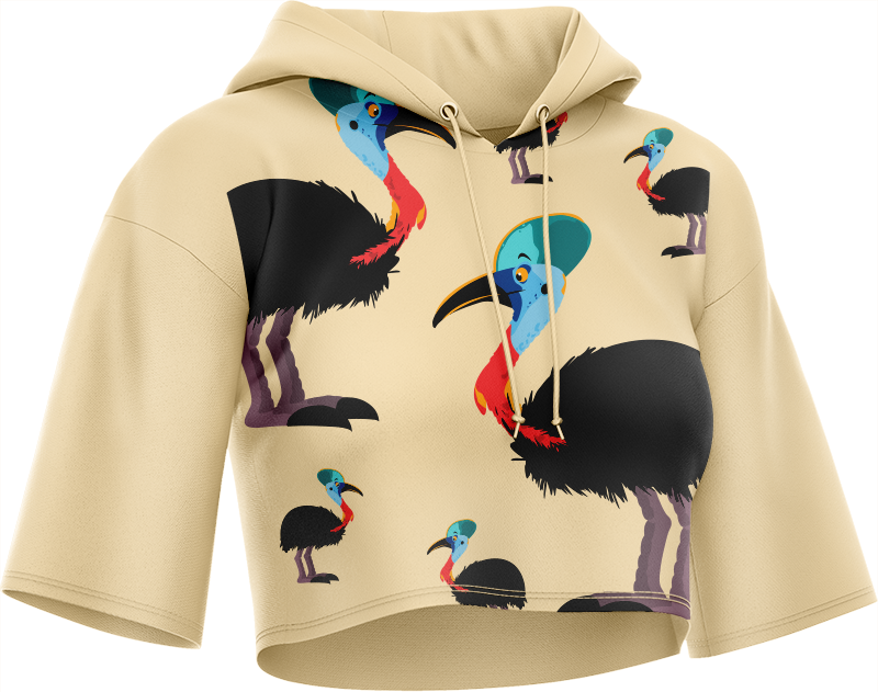 Casanova Cassowary Crop hoodies