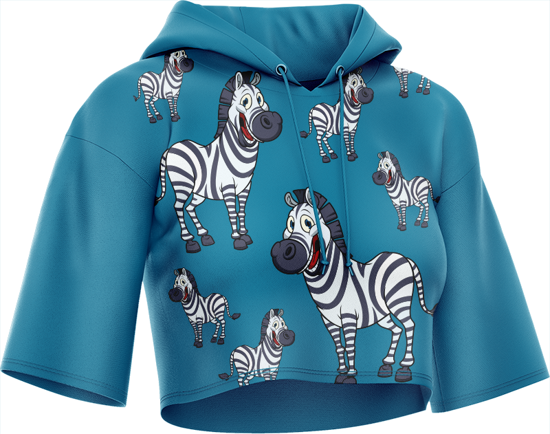 Ziva Zebra Crop hoodies