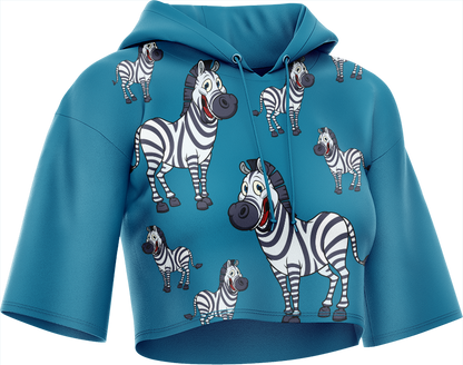 Ziva Zebra Crop hoodies