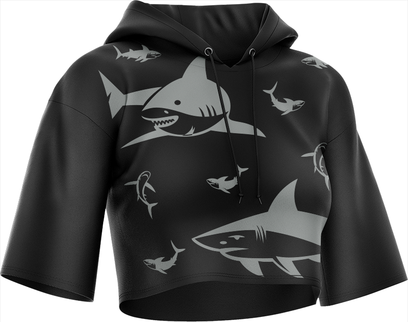 Swim with Sharks Crop hoodies