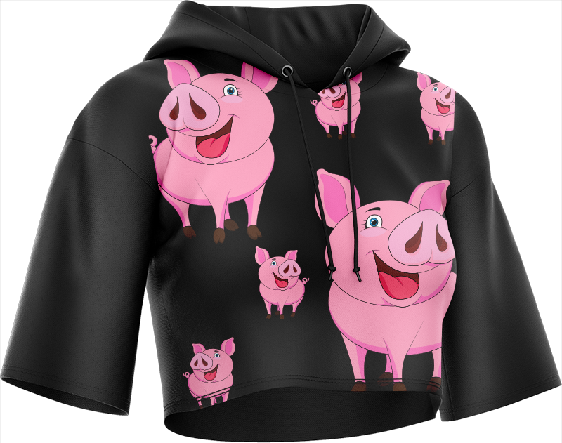 Percy Pig Crop hoodies